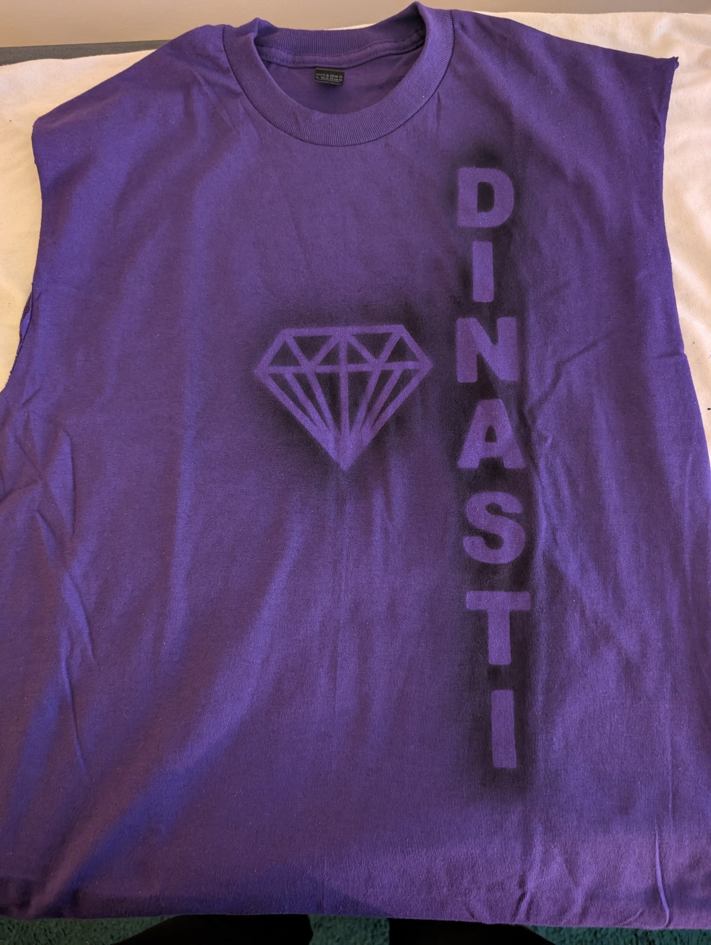 Female signature purple sleeveless tshirts