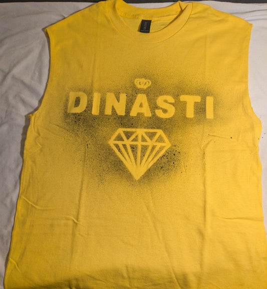 Women's Yellow Sleeveless Signature T-shirt